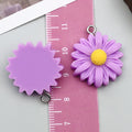 Resin Small Daisy Flower Charm Pendant for DIY Necklace Earrings Keychain