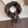 Brown Blue Paisley Polka Dot And Leopard Print Scarves view 7