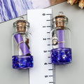 Glass Ice Cube Conch Wishing Bottle Charm Pendant for DIY Necklace Earrings Keychain