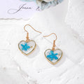 Gold Hook Resin Dried Flower Geometric Earrings 8 Styles view 4