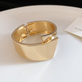 Polished Metal Round Bangles Gold Silver Hinge Styles view 11