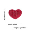 Red Heart Crystal Metal Brooch Pin for Jackets and Lapels view 2