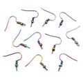 Iridescent Fishhook Earring Wires with Bead and Coil Details view 4