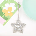 Silver Rhinestone Snowflake Star Flower Christmas Ornaments view 4