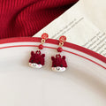 Red Horse And Tassel Drop Stud Earrings Fashion Earrings view 6