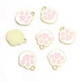 Enamel Paw Print Charms in Six Colors and Two Metal Tones view 10