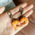 Orange Shrimp Figure Charm with Silver Tone Lobster Clasp view 3