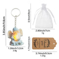 Seated Angel Holding Orb Keychain, Single Or Organza Bag Set view 4