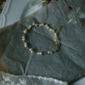 Gold Chain White Pearl Bracelet With Heart Extender Charm view 4