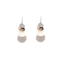 Layered Shell Look Disc Cascade Long Hook Earrings view 5