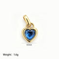Gold Tone Chain Necklaces With Twelve Colorful Heart Birthstones view 9