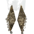 Crystal Waterfall Tassel Drop Earrings in Gold Tone view 5