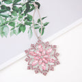 Rhinestone Snowflake Hanging Ornament Metal Tree Charm view 4