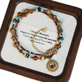 Brown Turquoise Multi Bead Bracelet Gold Chain Clasp view 5