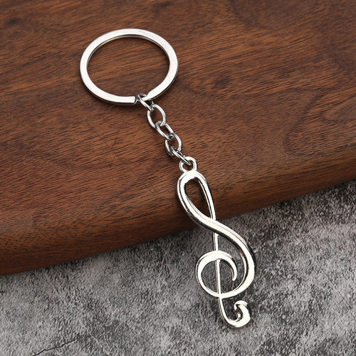 Music Note Metal Keychain Creative Gift Bag Charm Accessory