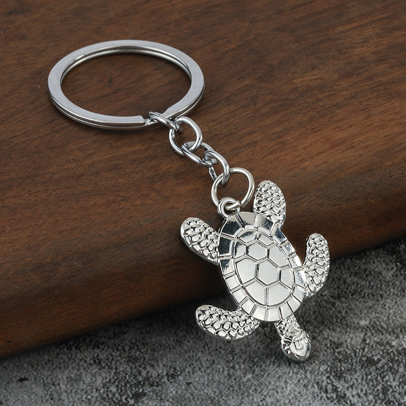 Sea Turtle Metal Keychain Alloy Animal Charm for Bags and Car Keys