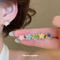 Colorful Star Stud Earrings Available as Singles or Twelve Piece Set view 2