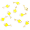 Tiny Heart Lock and Key Charms in Nine Enamel Color Options view 11