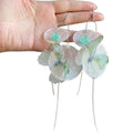 Teal Shell Disc Necklace And Butterfly Shell Earrings view 5