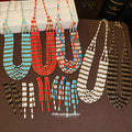 Multi-Strand Tube Bead Necklace Earring Sets Five Colors view 1