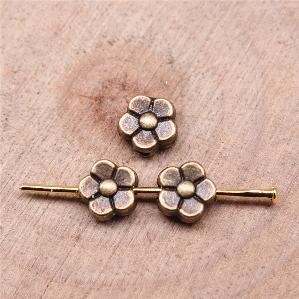 6x6x3mm 0.4g Zinc Alloy Flower Loose Metal Beads for DIY Bracelet Necklace Jewelry Making