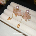 Pink Floral Statement Earrings in Twenty Distinct Designs view 3