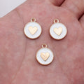 Two Tone Heart Enamel Alloy Charms in Five Colors for Jewelry Making view 8