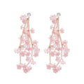 Pink Floral Drop and Stud Earrings in Sixteen Styles view 5