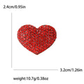 Red Crystal Heart Brooch with Gold Tone Edge for Jackets and Scarves view 5
