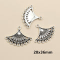Bohemian Silver Tone Connector Pendants in Eight Ornate Designs view 12