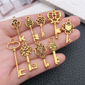 Matte Gold-Tone Heart and Four-Leaf Clover Metal Charms with 26 Listed Options view 3