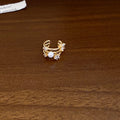 Crystal and Pearl Single Ear Cuffs in Four Designs view 9