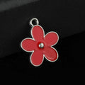 Enamel Daisy Charm Pendant Silver-Tone And Gold-Tone Six Colors view 7
