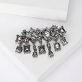 Multicolor Rectangular Crystal Brooch With Hanging Fringe view 3