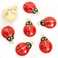 Enamel-Look Silver Gold Ladybug Alloy Charms in 10 Styles view 7