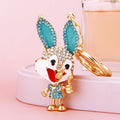 Thumbs Up Rabbit Keychains in Three Colors with Braided and Clasp Free Loops view 6