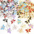 Four Wing Enamel Dragonfly Charms in Six Colors and Two Metal Tones view 4