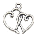 Antique Silver Heart Metal Charms with 26 Listed Options view 6