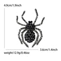 Rhinestone Spider Brooch Halloween Crystal Insect Pin view 8