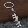 MOM Silhouette Metal Keychains in Gold and Silver Tone Styles view 6