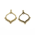 37x30mm Hollow Alloy Multi-Hole Earring Connector Pendant