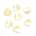 Pastel Enamel Heart Charms with Pearl Accents in Six Colors view 12
