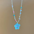 Colorful Flower Pendant Beaded Necklaces in Four Colors view 6