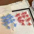 Pink and Blue Tiered Petal Cascade Long Dangle Stud Earrings view 2