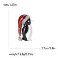 Santa Hat Penguin Brooch Decorative Lapel Pin For Jackets And Scarves view 5