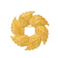Gold Tone Olive Branch Metal Brooch Pin for Jackets and Lapels view 1