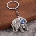 Evil Eye Metal Keychains: Owl, Hamsa Hand, Elephant and Round Styles view 4