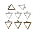 Open Triangle Metal Connector Charms in Two Antique Finishes view 1