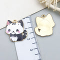 Enamel Zinc Alloy Cute Cat Charm Pendant for DIY Bracelet Keychain Jewelry Accessories