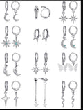 Mini Alloy Hoop Charm Earring Sets Multi Styles 7 Assortments view 9